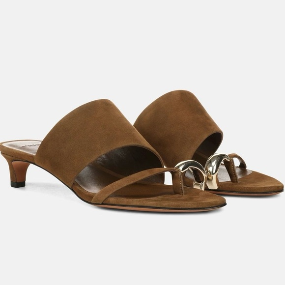 Vince Suzie Suede Heeled SandalsBrown (Elmwood)Size 6NWOB